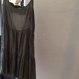 Navy green sun flowy dress